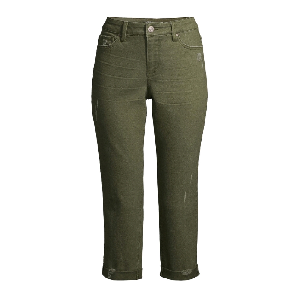 Olive Green Capri's 23" inseam